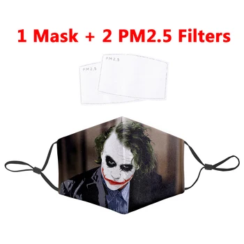 

Clown Printing 3D Mask Movie Printing Mouth-Muffle PM2.5 Filter Mask Washable Anti Dust Mask Filter Mouth-Muffle Protective Mask