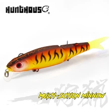 Hunthouse – leurre méné Magalllon avec queue souple, appât artificiel de type wobbler idéal pour la pêche au brochet ou à la plongée sous marine, 90mm, 7.4g 