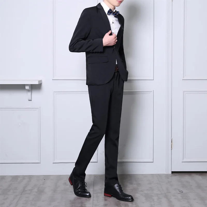 2017 Autumn And Winter New Style MEN'S Suit Two-Piece Set Fashion Casual Work Clothes Campus Business Attire Fashion- 2017 Autumn And Winter New Style MEN'S Suit Two-Piece Set Fashion Casual Work Clothes Campus Business Attire Fashion-