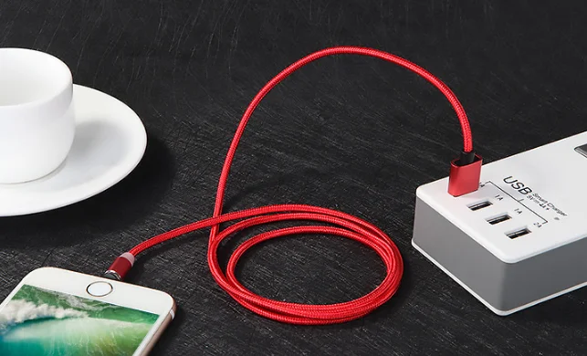 red iOS 3 в 1 Магнитный всасывающий Кабель зарядного устройства Магнитный шнур 1 м все микро-usb для устройств на аndroid type C кабель IOS для samsung LG 10 шт. оптом - Цвет: red iOS