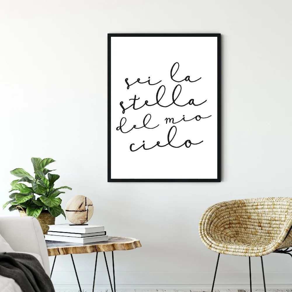 Italian-Quote-Black-and-White-Wall-Art-Canvas-Painting-Romantic-Calligraphy-Poster-Prints-Modern-Wall-Picture (2)