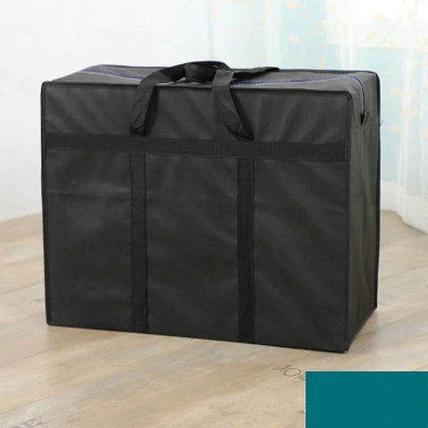 Mini Storage Bag Extra Large Storage Bag Non-Woven Fabric Storage Bag Pure Color Package Quilt Organizer Clothes Organizer - Цвет: black