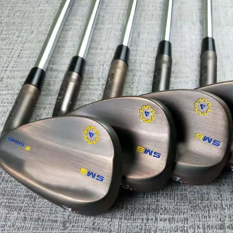 

Man's golf SM6 copper yellow and blue wedges, 50/52/54/56/58/60, with rod sleeve, steel rod, free gift