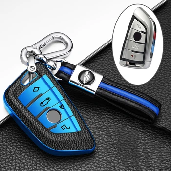 

Plastic leather car key case For BMW X1 X3 X5 X6 Series 1 2 5 7 F15 F16 E53 E70 E39 F10 F30 G30 Remote Key Fob car accessories