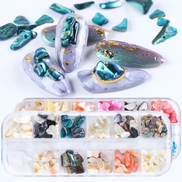 $US $1.58 Epoxy Filling Material Nail Filler Popular Shell Stone Beauty Nails Applique Decorative