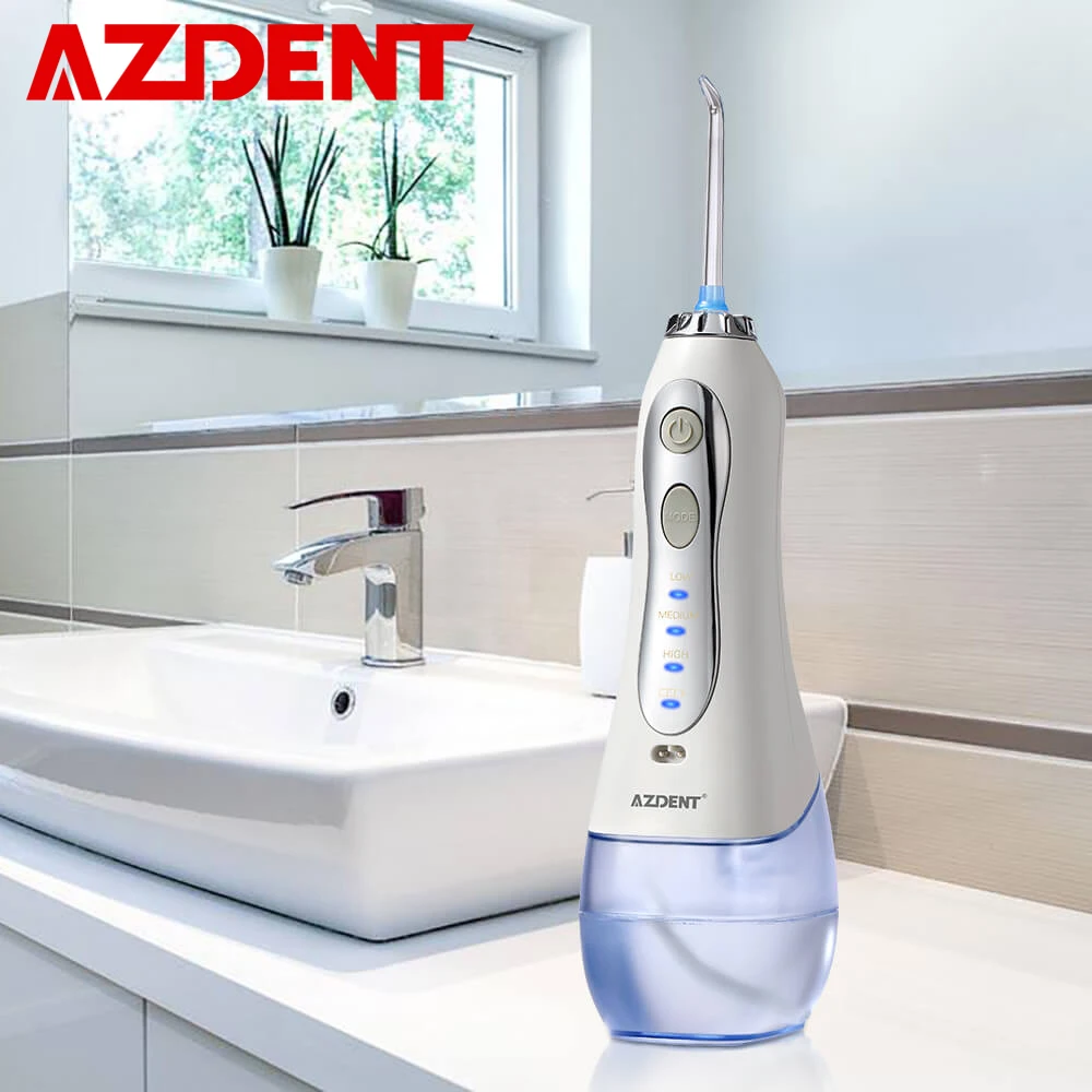 Günstige Neue 3 Modi Cordless Oral Irrigator Tragbare Wasser Dental Flosser USB Aufladbare Wasser Jet Floss Zahn Pick 5 Jet Tipps 300ml