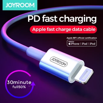 

Joyroom MFi USB Type C to Lightning Cable For iPhone 11 Pro 8 Plus USB PD Fast Charger USB Cable For iPhone XR X XS Max PD Cable