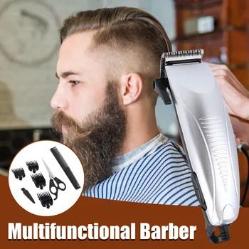 

Metal Professional Hair Clippers Electric Plug In Hair Grooming Home Haircut Rechargeable Hair Trimmer Haircut Machine Kit#g40