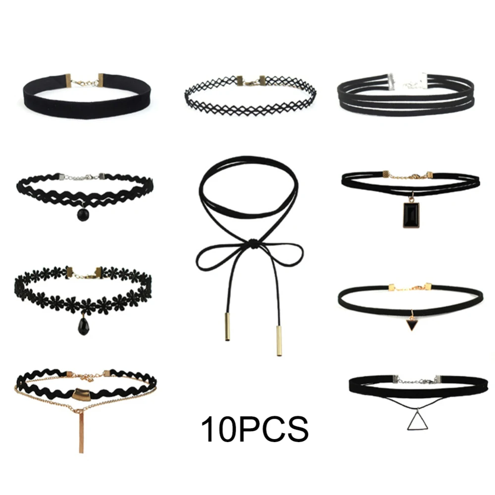 Wholesale New Styles Bijoux Love Vintage Geometry Tattoo Waterdrop Clavicle Choker Necklace For Women Chain Jewelry
