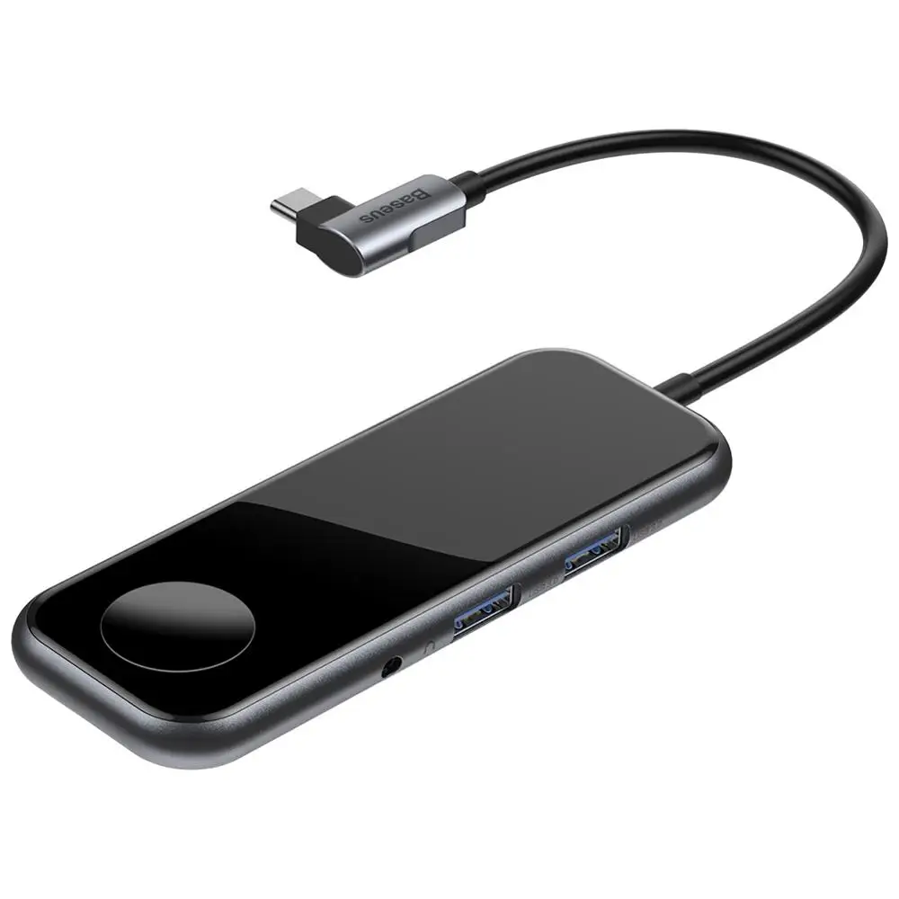 

Baseus UCN3272 Type-C 3.0 HUB 2 USB3.0 4K/HD Audio PD Charging Adapter Splitter Dock for iWatch Laptop
