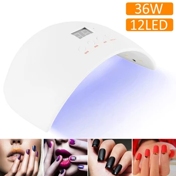 

36W Professional Fast Curing UV Light UV LED Nail Lamp Nail Dryer Gel Polish Infrared Sensing 30/60/90s Timer Smart For Manicure