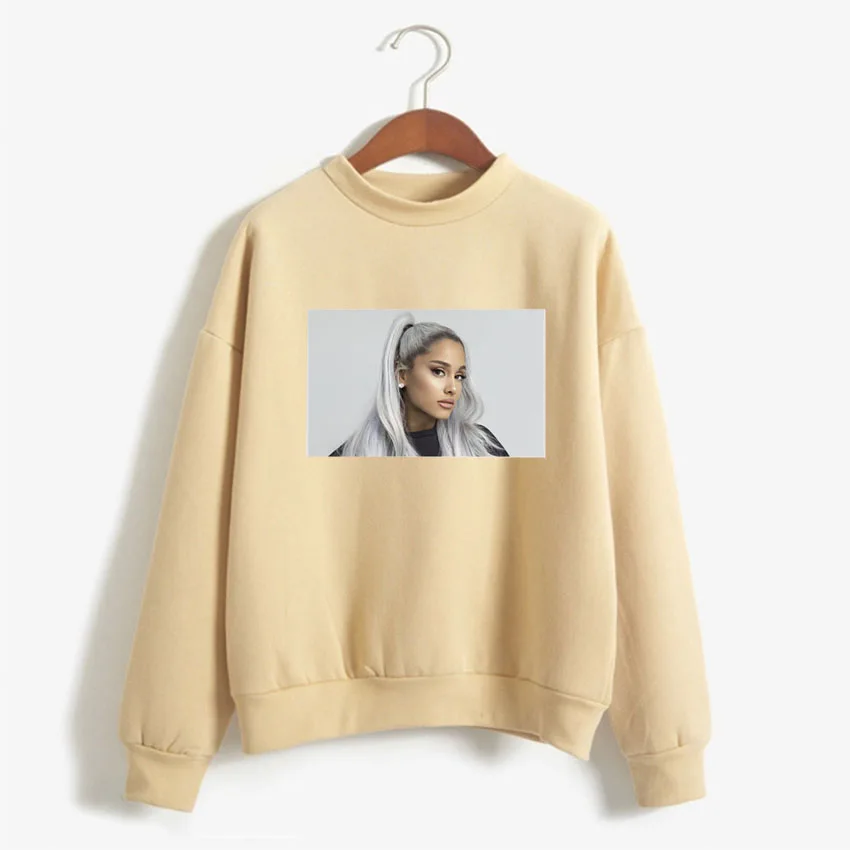  BTFCL New Fashion Women Sweatshirt Ariana Grande Idol No Tears Left To Cry Gothic Harajuku Kpop Hoo