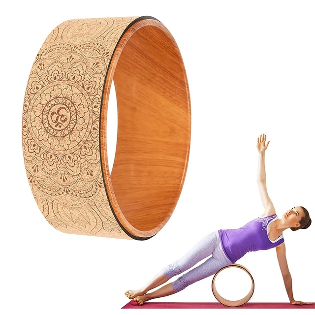 Yoga Wheel - Strongest Most Comfortable Yoga Prop Wheel for Yoga Poses,  Perfect Roller for Stretching, Increasing Flexibility and 