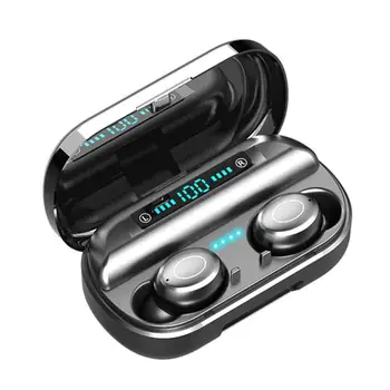 

V9 TWS Wireless Bluetooth Earphones HD Stereo Noise Cancelling Headset 1200mAh LED Power Display Charging Box Dropshipping