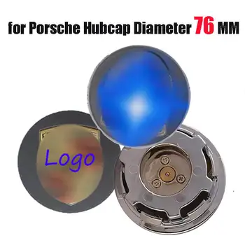 

76mm Led Floating Wheel Center Caps with Logo Waterproof Blue Lights Hub Cover for Cayenne Boxster 911 996 Center Cap Emblem