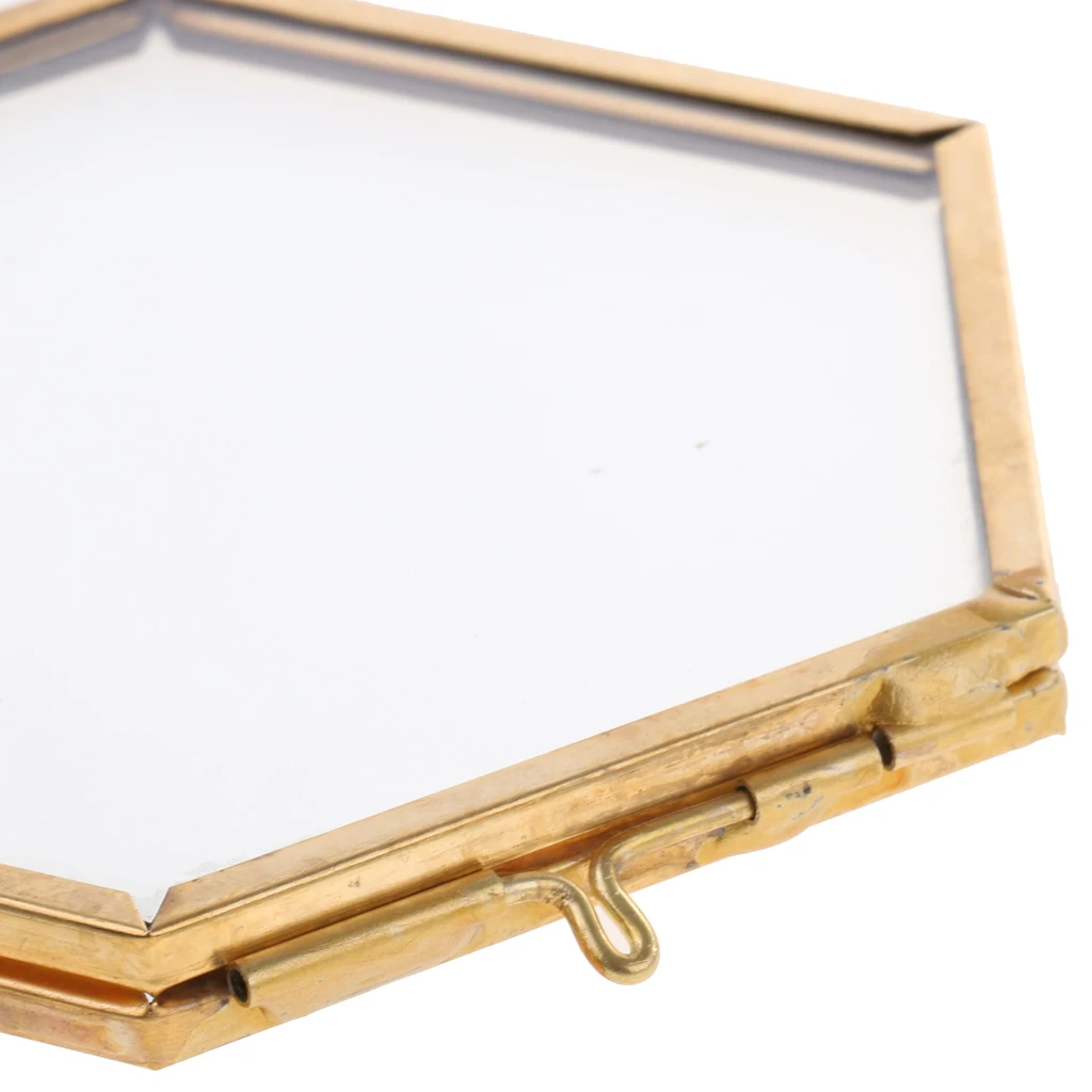 5 Pieces Photo Frame Wall Glass Shape Hexagon For Display Picture Painting Diary Embroidery Dry Flower Display