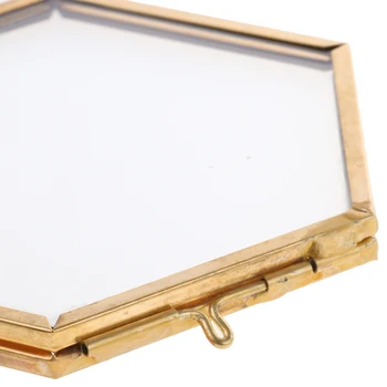 

5 Pieces Photo Frame Wall Glass Shape Hexagon For Display Picture Painting Diary Embroidery Dry Flower Display