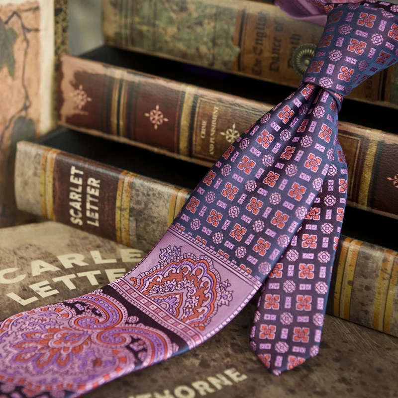 Multicolor Paisley Pattern Floral Stripes Checked Patchwork Mens Ties Necktie 100% Silk Vintage neck tie