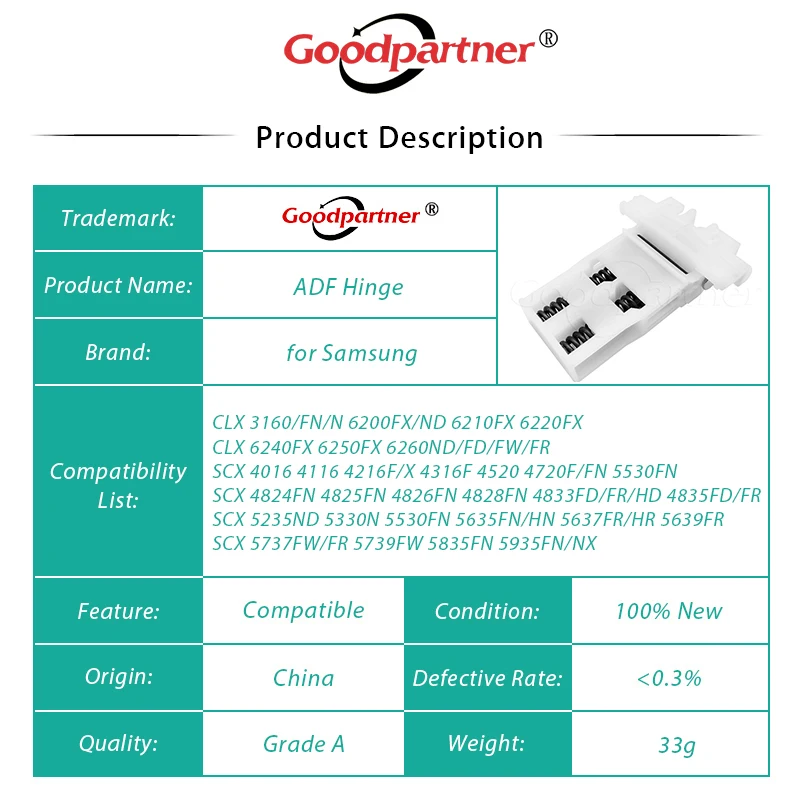 10 JC97 03220A 02779A 01707A АДС петля для Samsung SCX 4016 4116 4216 4316 4520 4720 5530 CLX 3160 6200 6210 6220 5235|Детали