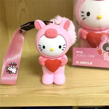 Милое мини-портмоне «кошка» с мультипликационным принтом, маленькая сумка для девочек, высокое качество, мягкий силиконовый кошелек, Kawaii Dinheiro, коробка для наушников, брелок