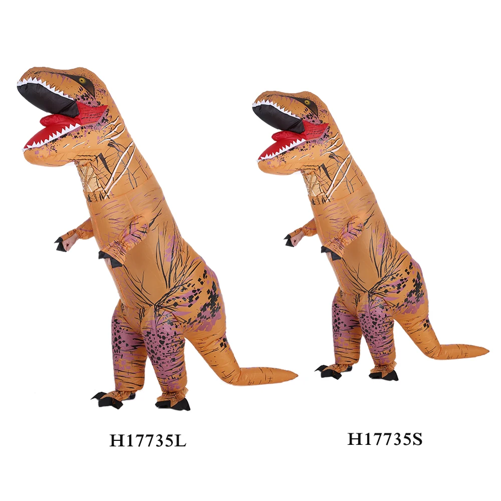 

Hot Funny Inflatable Dinosaur Trex Costume Suit Air Fan Operated Blow Up Halloween Cosplay Fancy Dress Animal Costume Jumpsuit