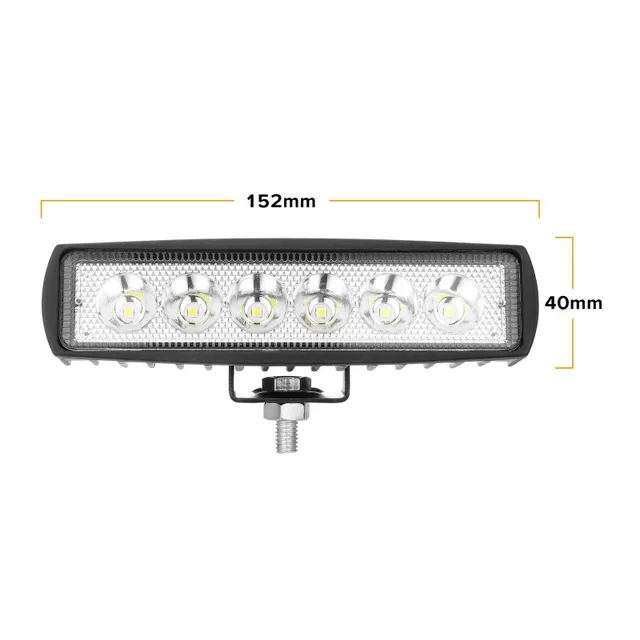 1PC 6 inch Led Light Bar Offroad Spot Work Light 18W Barre Led Working Lights Beams Car Accessories for Truck ATV 4x4 SUV 12V 3