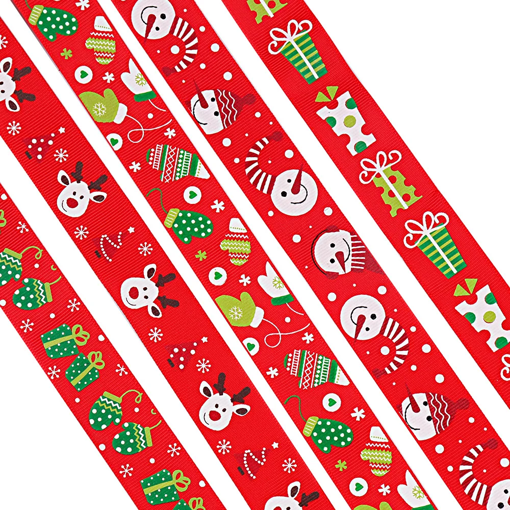 JOJO банты 25 мм 5y Рождественская лента для рукоделия Праздничная лента для рукоделия DIY банты для волос вечерние украшения дома