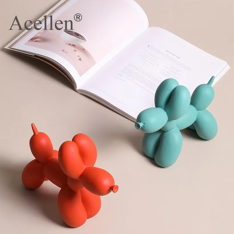 Matte Balloon Dog Statue Resin Sculpture Home Decor Modern Nordic Home Decoration Accessories for Living Room Animal Figures