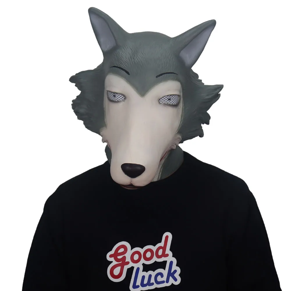Аниме BEASTARS легоши Волк Маска Косплей животных латексные маскарадные маски на