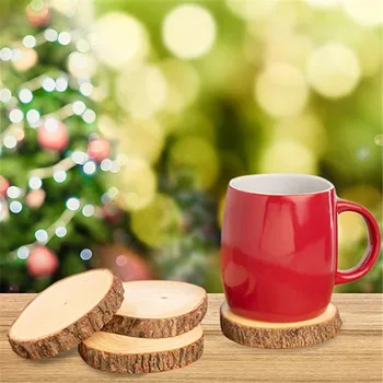 

Natural Lover Wood table mat For Drinks Bulk Round Mat Set Rustic Tree mat Natural fir stump shooting props annual rings