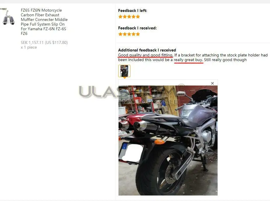 FZ6S FZ6N мотоцикла углеродного волокна выхлопной глушитель средняя труба полная Системы слипоны для Yamaha FZ-6N FZ-6S FZ6