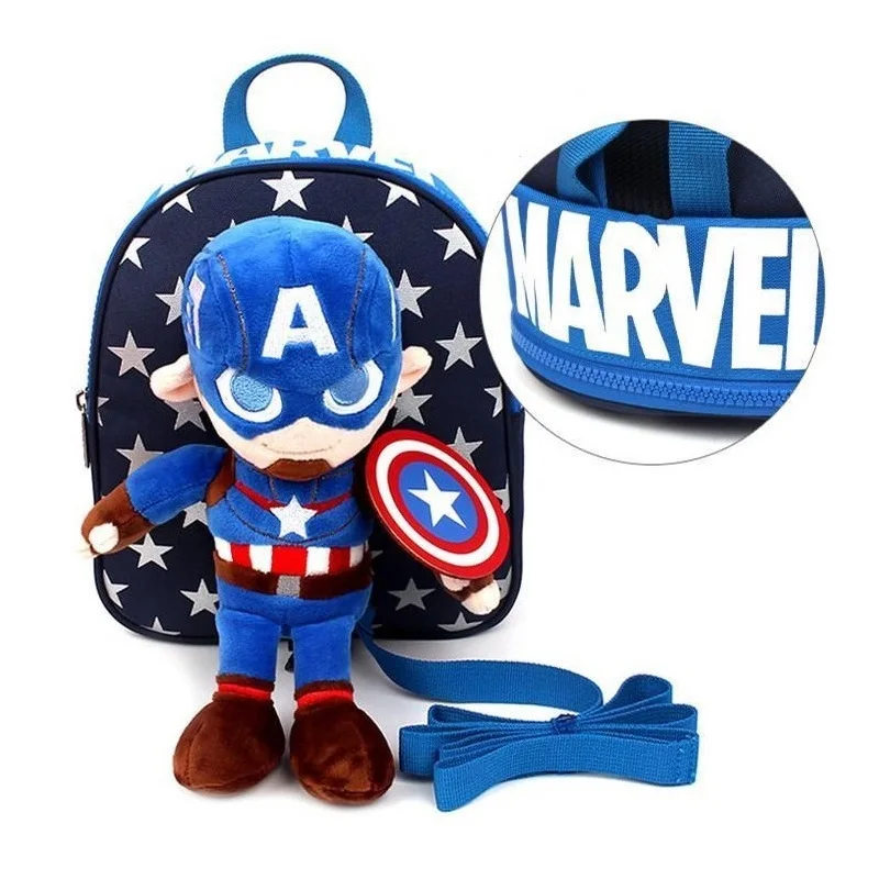Южная Корея, Детские рюкзаки, портфель Marvel, Капитан Америка, анти-потеря, посылка для мальчиков, школьная сумка, сумка с ремнем безопасности