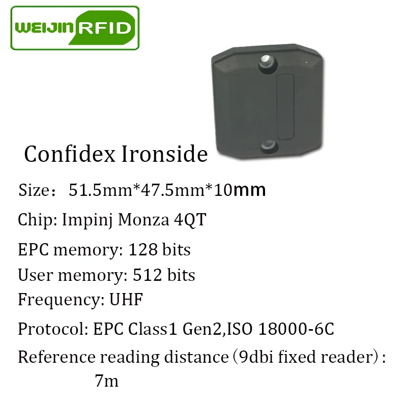 Металлическая метка UHF RFID confidex ironside 915m 868 МГц Impinj Monza4QT EPC 5 шт. бесплатная доставка