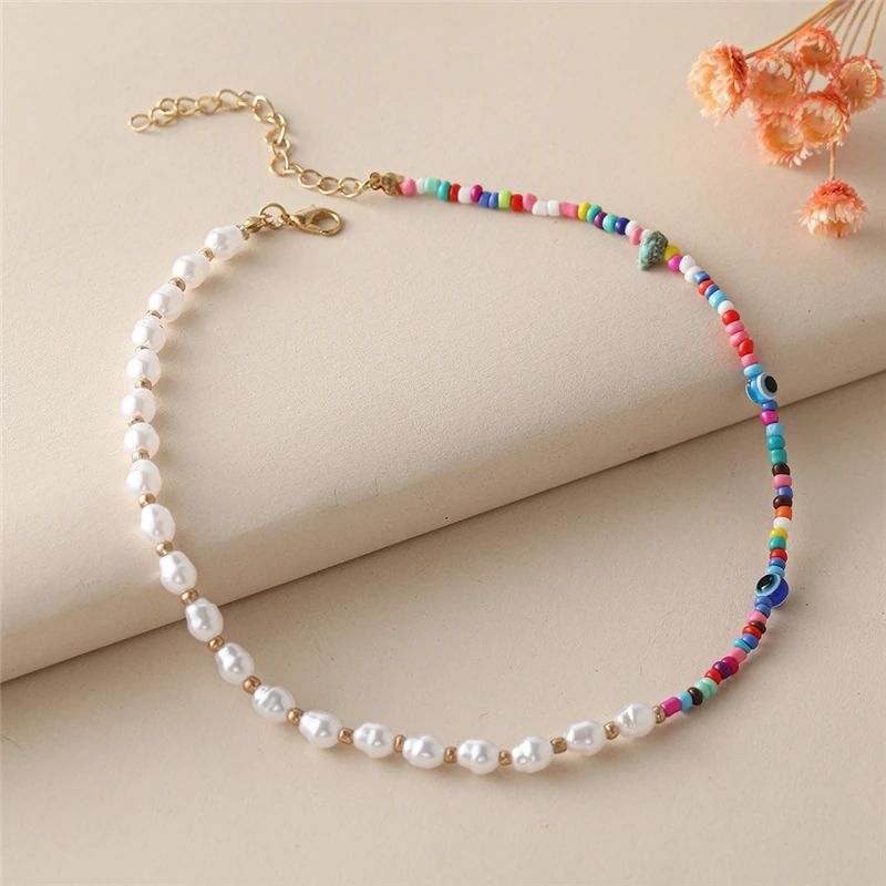 kaoyorinakami ☺︎＜❤︎ beads necklace 希少カラー Colorful Beaded Necklace for girls - Lovely Custom Gift