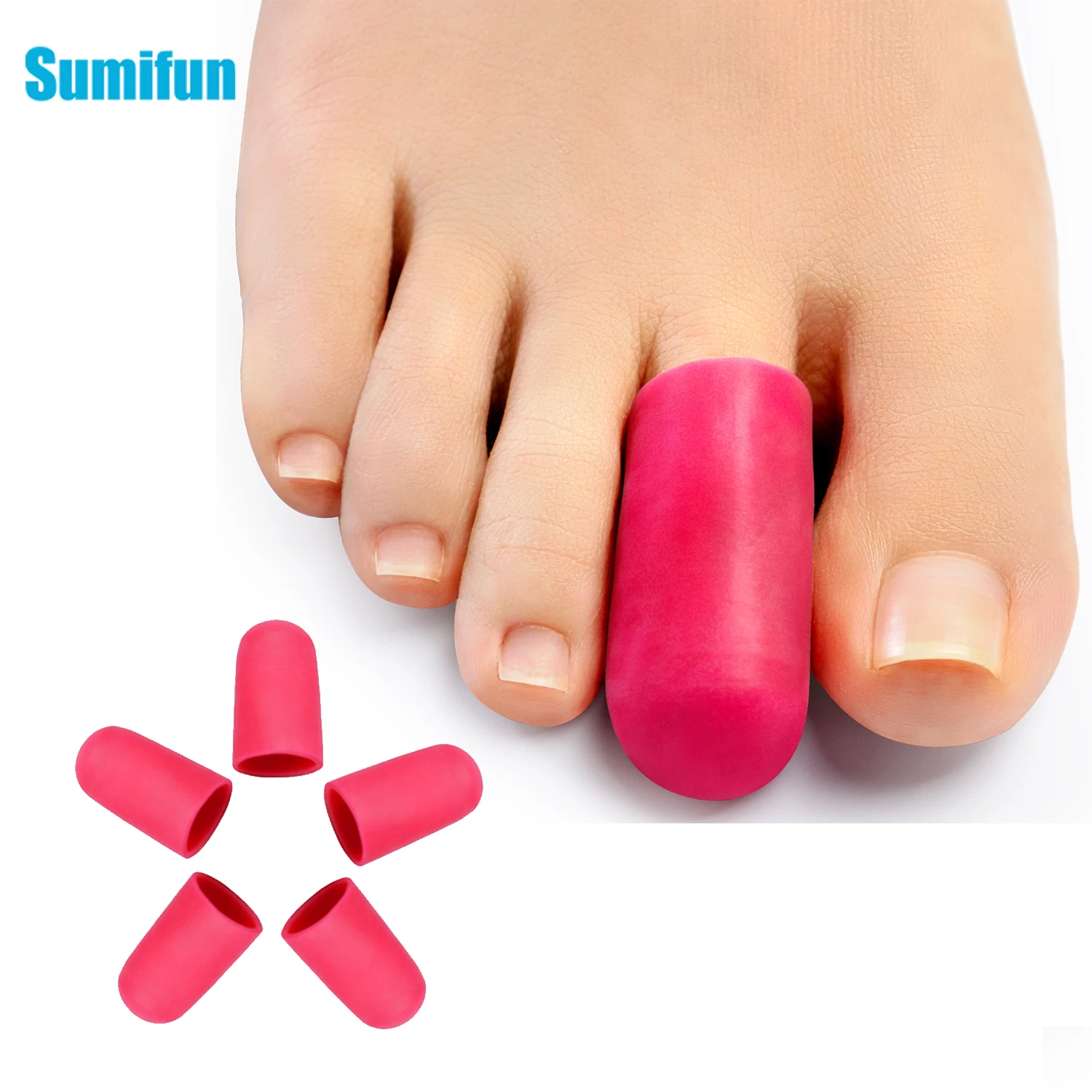 

2pcs Silicone Gel Soft Thumb Protectors Foot Corn Remover Bunion Calluses Blisters Pain Relief Sleeves Caps Foot Care Z66203