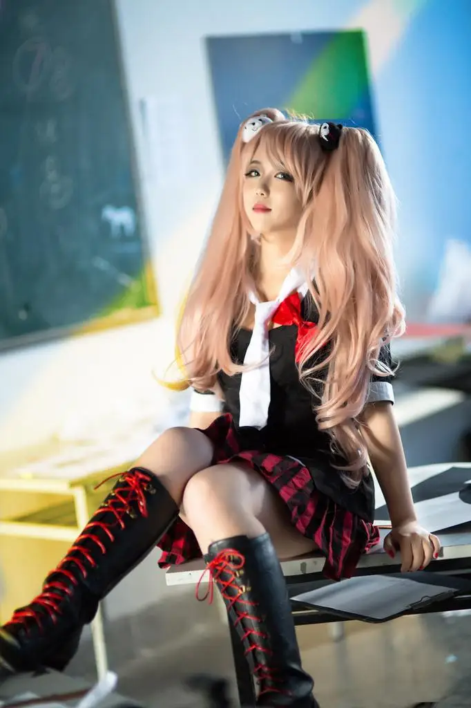 Danganronpa Косплэй Дзюнко Эносима костюм для косплея данганронпа Уганда Trigger Happy Havoc