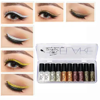 

Glitter liquid Diamond Eyeliner Bright Shining Colorful waterproof set Makeups Long 10pcs quick-drying Lasting Cosmetic / s I6D1