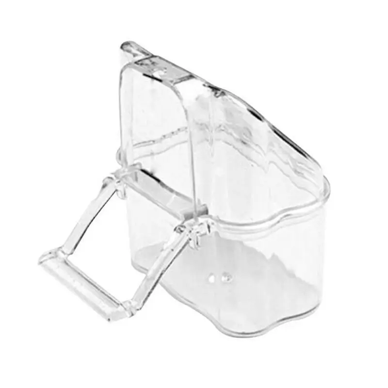 

Parrot Bird Transparent Plastic Food Cup Bowl Company Clean Water Silo Waterer