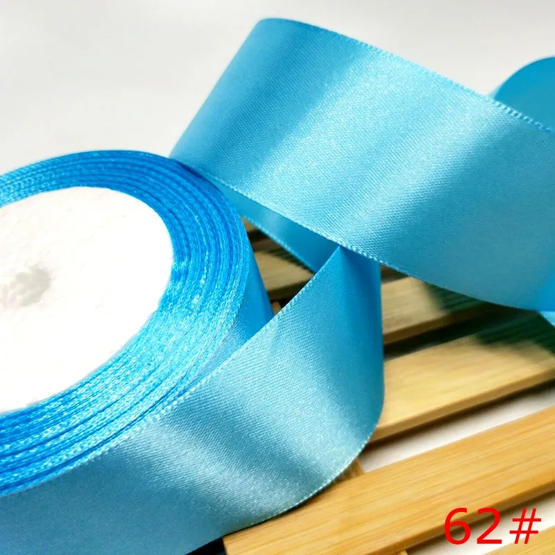 HL 5 meters 15/20/25/40/50mm  Solid Color Satin Ribbons Wedding Decorative Gift Box Wrapping Belt DIY Crafts