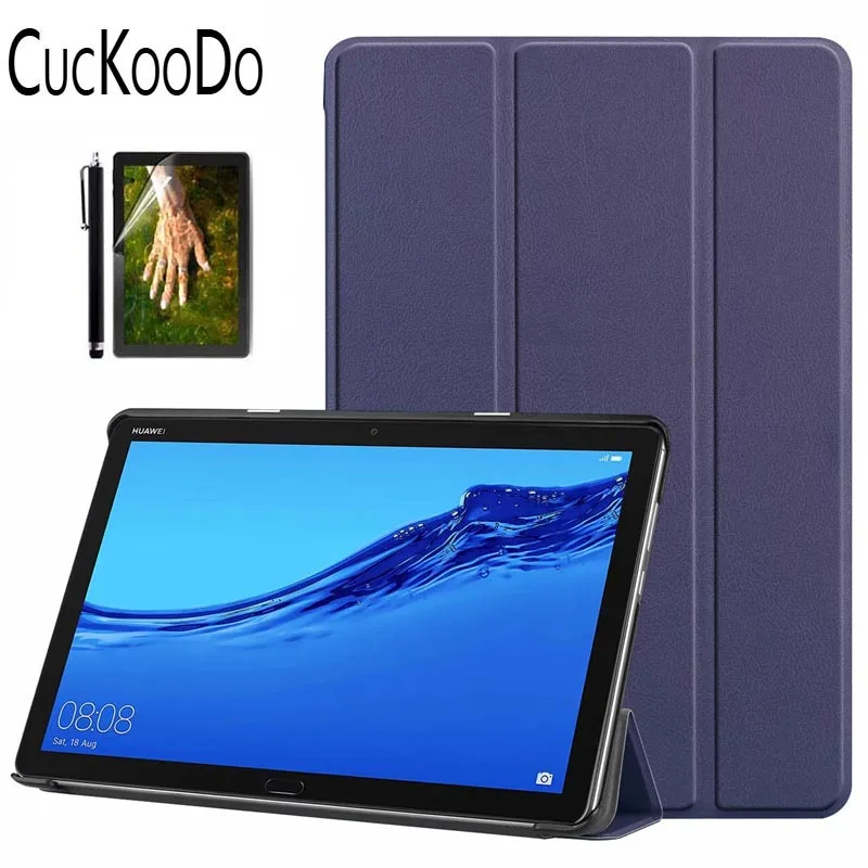 Чехол для huawei MediaPad M5 Lite 10 10,1 ''Tablet Ultra Slim Smart Cover для huawei MediaPad M5 Lite 10 10,1-дюймовый чехол для планшета - Цвет: NavyBlue