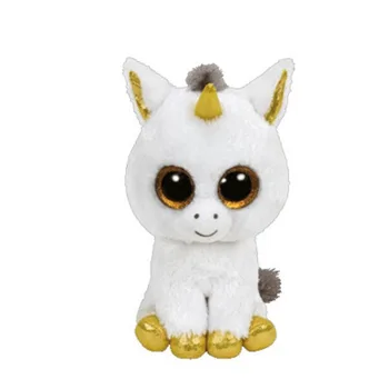

Bright Big Eyes White Unicorn Horse Plush Doll Stuffed Animals Kids Toys 15CM