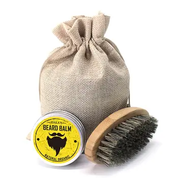 

3pcs/set Men Beard Care Kit Beard Balm + 30ml Beard Brush Male Hair Grooming Care Tools Moisturizing Nourishing Beard Cream