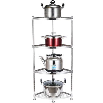 

304 Stainless Steel Kitchen Trigonometric Shelf, Corner Shelf, Pot Shelf, Receptive Crack And Landing Multi-storey
