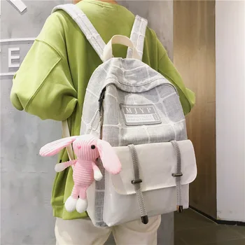 

Canvas Women Rucksack Female Fashion Backpack Brand Designer Double Shoulder Bag Escola Schoolbag For Teenage girls Mochila 2020