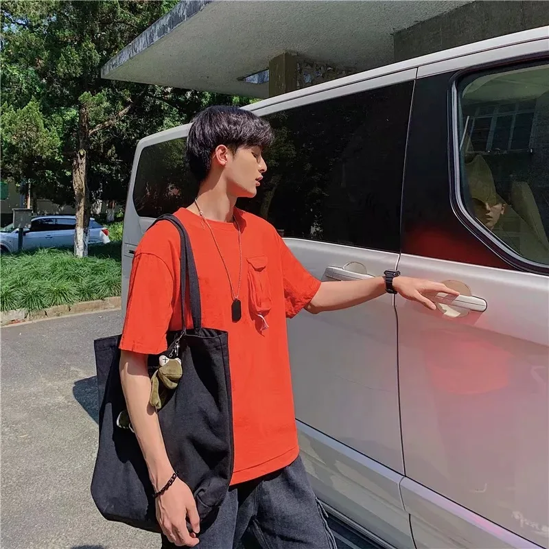 Short-sleeved Men's Loose T-shirt Simple Five-sleeved Jacket Short-sleeved Men's Loose T-shirt Simple Five-sleeved Jacket