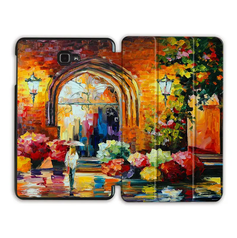 SS13 MTT чехол с масляным рисунком для samsung Galaxy Tab A6, 10,1 дюймов, SM-T580, T585, тонкий магнитный откидной Чехол-подставка из искусственной кожи, чехол для планшета - Цвет: SS13