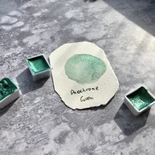 Половина Pan duoхром зеленый розовый Aqurelle воды цвет один кусок воды цвет ручной работы краски, художественные принадлежности Acuarela Verf