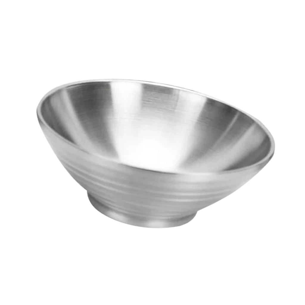 Stainless Steel Ramen Noodle Soup Pasta Bowl, Double Wall Insulated Salad Fruit Vegetable Serving Bowl, Kids Bowl