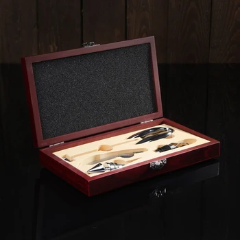 

Wine set, 5 pieces: corkscrew, foil cutter, stopper, drip tray, thermometer