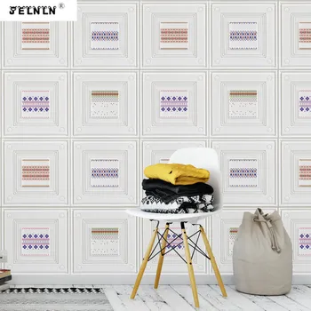 

Nordic style deer pattern self-adhesive wall stickers geometry living room TV background waterproof anti-collision wallpaper